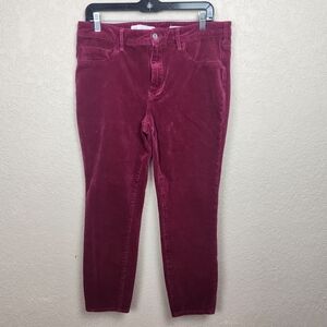 Pilcro and the Letterpress Raspberry Corduroy Skinny Pants 32 Waist (5274)